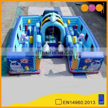 AOQI pretty big inflatable obstacle funcity for kids