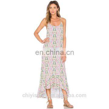 girls sexy beachwear xxx digital print adjustable strappy beach dress