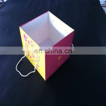 Custom rose pink flower packaging box design for valentine