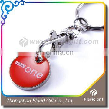 Advertising Cheap Trolley Coin Custom Logo Printed Key Ring photo-5