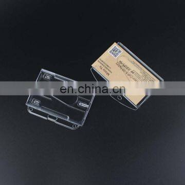 Custom clear name card holder for PVC business plastic ID card holder