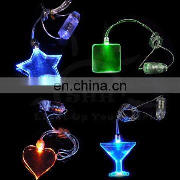 2014 Flashing Led Shell Button Necklace for party