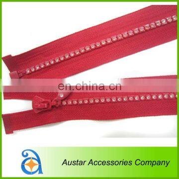 High quality Crystal Diamante Rhinestone zippers Wholesale