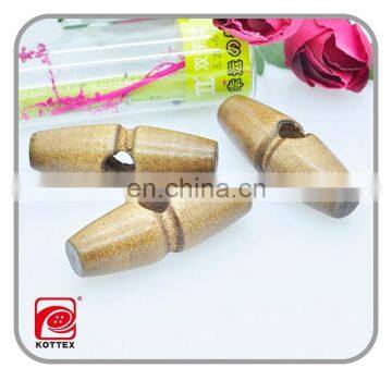 Normal One Holes Barrel Brown Painting Color Wooden Button Toggle In Many Sizes, Used For Garment