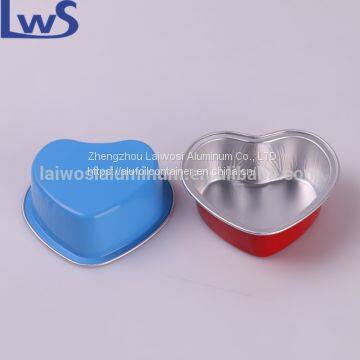 4oz Heart Shape Disposable Aluminum Foil Cups 100ml for Muffin Cupcake Baking Bake Utility Ramekin Cup photo-3