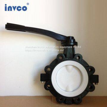 INVCO DN40-DN400 Lug Type Butterfly Valve With Handle ,butterfly Valve for Oil and Gas