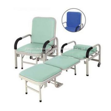 Hospital foldable patient nursing steel power coated frame recling chair medical sleeping chair for sale