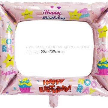 foil balloon  happy birthday square helium balloon mylar balloon party balloon decoration balloon