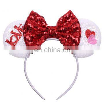 RTS Sequin Minnie Headband Baby Girl Headband Valentine Hairbands photo-5