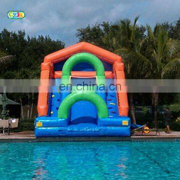 kids backyard small inflatable inground swimming pool water slide