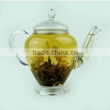 handmade 450ml glass teapot for blooming tea