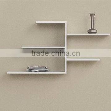 Custom white color wooden wall shelves,wood decorative wall shelf