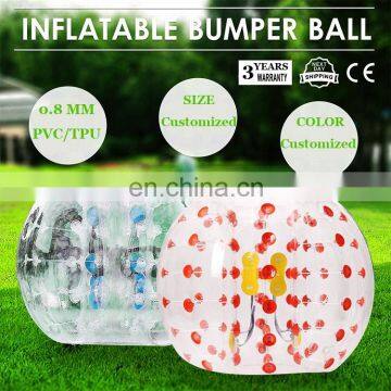 1.5M Wholesale 0.88m TPU Human Size Clear Plastic Balls , Inflatable Bumper Ball Bubble Soccer photo-3
