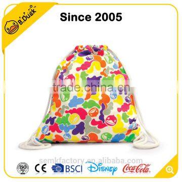 Fashion Cute B.Duck Polyester Reversible Custom Pull String Bag photo-3