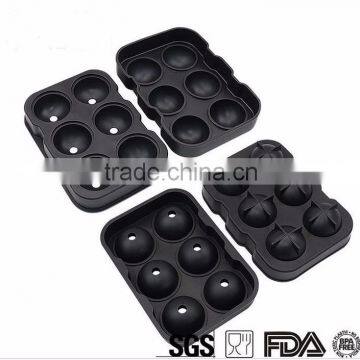 FDA LFGB Apporved Custom 6 Cavity Round Shape Silicone Ice Cube Tray photo-3