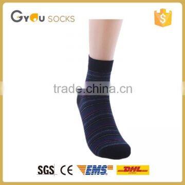 2016OEM Men elite stripes bulk cotton work dress socks