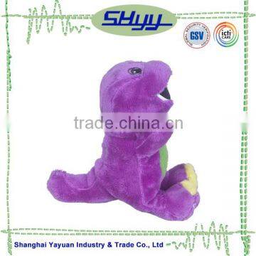 Promotional animal toy plush purple dinosaur toy