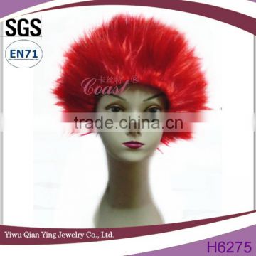 fashion new design red spiky hair cutting design for halloween props