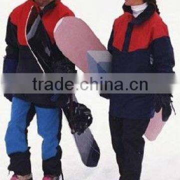 2012 Splicing color warmth and breathable multi-functional with PTFE ski suits for skiing