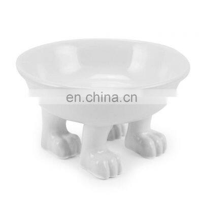 New Factory dog shaped modern custom ceramic elevated raised  supplies dish water pet dog cat bowl