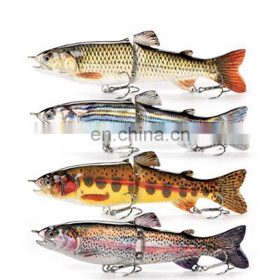 18cm 65.5g  High Quality Salmon Shape Big Size  2 Sections multi jointed minnow bait