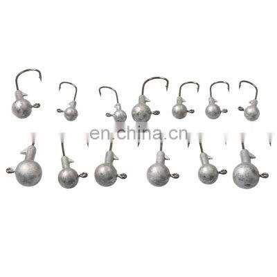 High carbon steel lead head hooks jig head jigging tackle fish fishing lead hook