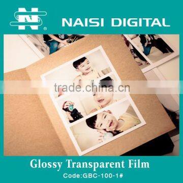 transparent glossy protection film for image photo paper