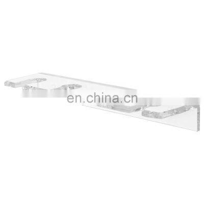 Wall Mounted Clear Acrylic Wine Glass Holder Rack for Kitchen