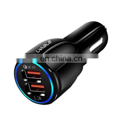 Fast Charging Car Charger 3.0 QC 3.0 Dual USB Quick Charging Adapter Car-Charger Type For Micro USB C Cable Phone Charger