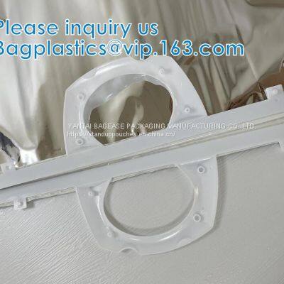 HANGER HOOK BAGS,GARMENT BOTTON CLOSURE BAGS, EVA FROST DRAWSTRING BAGS, VINYL HANGER HOOK BAG GARMENT LAUNRY BAGS BAGEA photo-2