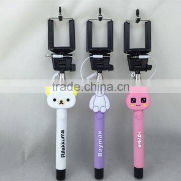 Wholesale Mobile Accessory Hot Selling Gadget Wired Control Customized Selfie stick