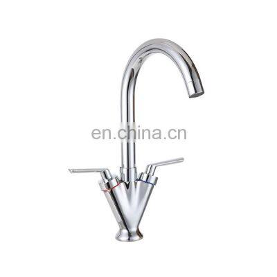 LIRLEE OEM ODM Durable Kitchen Faucet Brass Double Handle Mixer Faucet Taps