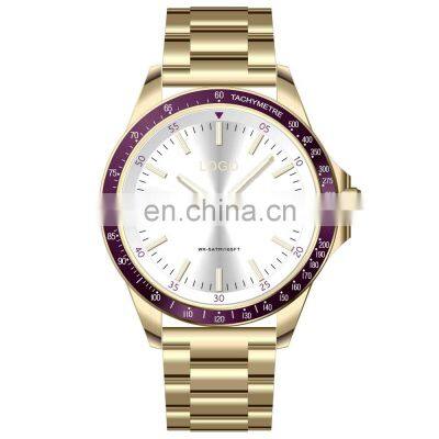 2019 Factory Price Custom Water Resistant Hands Gold Plating Ladies All Stainless Steel Analog Minimalist Watch
