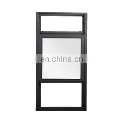 Two track aluminum up down sliding window vertical sliding glass window