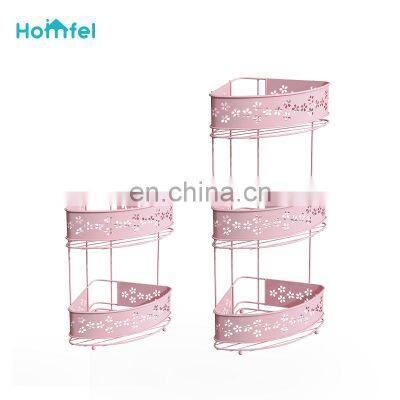 Sakura 2 Tier Corner Shower Caddy Wall Mounted No Drilling Bathroom Storage With EASY LOC Suction photo-2