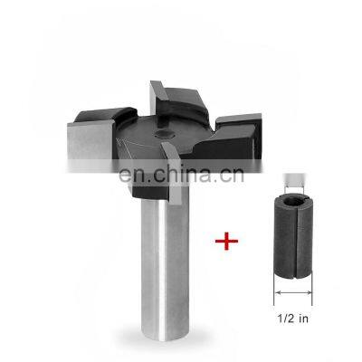 LIVTER 4 wings carbide cnc surface woodworking router bits, milling router bit, end mill cutter planing tool