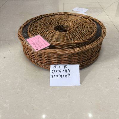 Fast Delivery Green Storage Baskets Wicker Basket Arc Top Shape