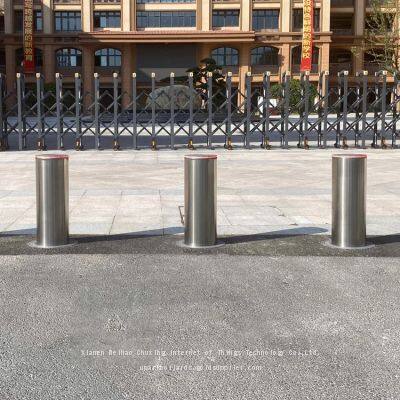 UPARK Reliable Factory Home-use Car Parking Spaces Anti-crash Single Electric Stainless Steel Driveway Pop Up Bollards photo-4