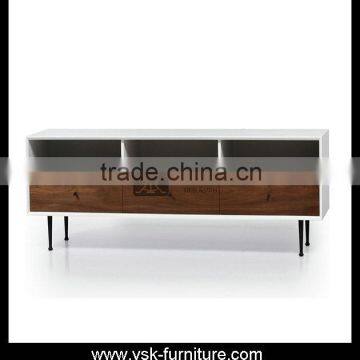 TV-157 Powder Coate Metal Legs TV Cabinet Design