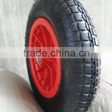 flat free tire plastic pneumatic rubber wheels 3.00-8 for wheelbarrow