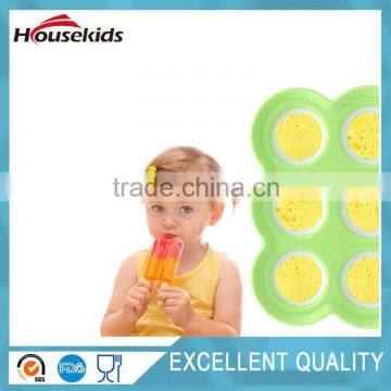 6-Popsicle cute silicone ice cube ice-lolly ice cream maker mold