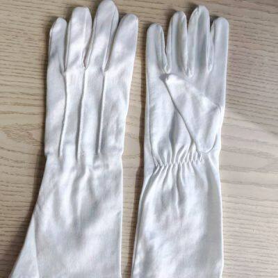 White Cotton Santa Clause Cotton Gloves Extra Long Santa Gloves