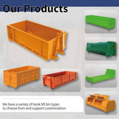 BOLI Scrap Bins Container Hook Lift Steel Skip Bin Trailer Steel Dustbin Trash Bin Large Waste Garbage Bin Hook Lift Container Dumpster for Sale photo-2