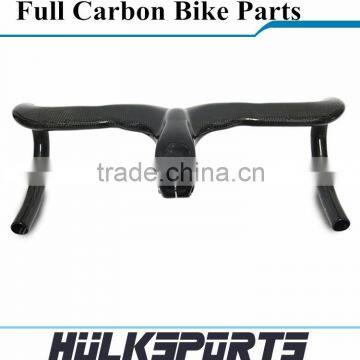 NEW Design Glossy Surface 3k Carbon Road Bike Handlebar 80/90/100/110mm Handlebar Integrated With Cheap Price photo-2
