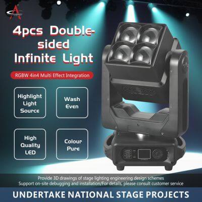 WJ460 Professional Lighting Factory Wholesale 4x60W Double-sided Electrodeless Beam Lighting Double Moving Head Light photo-3