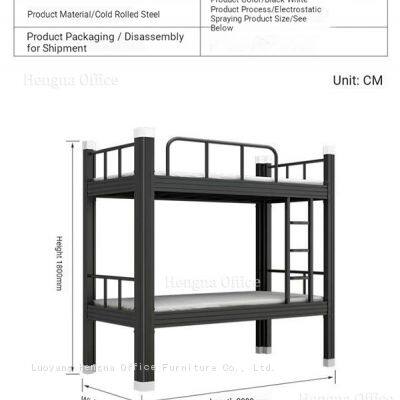 Double Bunk Beds With Multi-layer Shoe Storage for Chicago Shelters, Heavy Gauge Steel, Fire-Proof & Eco-Friendly Coating, Sturdy Furniture Supplier photo-2