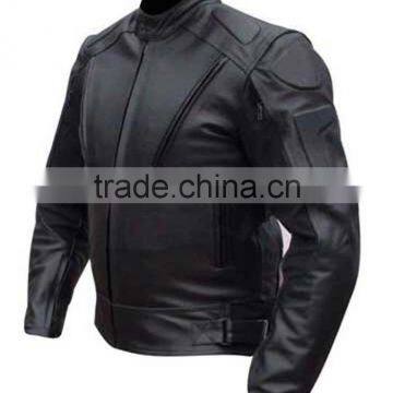 Motorbike Black Leather Jackets Motorbike Racing Biker Wear