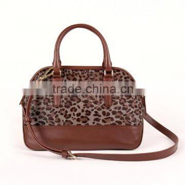 Top quality haircalf & plain pure leather handbag latest fashion handbag