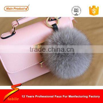 STABILE Fashion White Rabbit Keychain Handbag Charm Faux Fur Rabbit Pompom photo-3