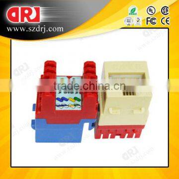 With different colors Cat5e UTP RJ45 Keystone Jack